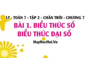 Giá trị của biểu thức đại số là gì, cách tính? Toán 7 chân trời tập 2 chương 7 bài 1